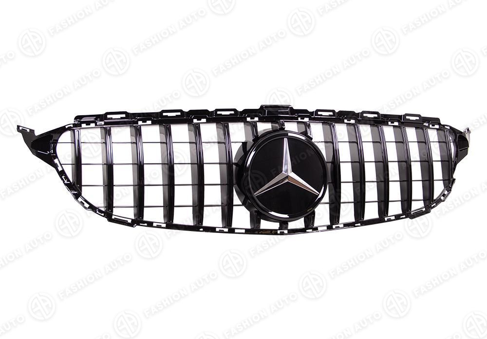 Решетка радиатора Panamericana Mercedes C-Class W205 Coupe черная