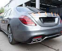 Диффузор с насадками 63 AMG Mercedes S-Class W222 рестайлинг