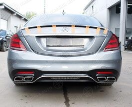 Диффузор с насадками 63 AMG Mercedes S-Class W222 рестайлинг