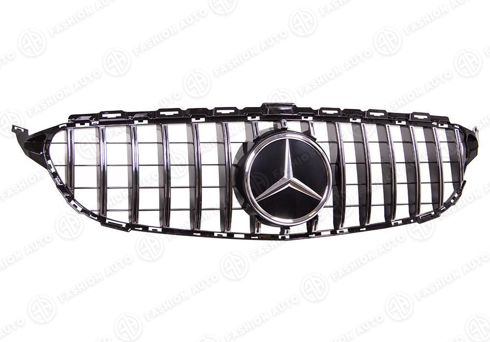 Решетка радиатора Panamericana Mercedes C-Class W205 Coupe хром
